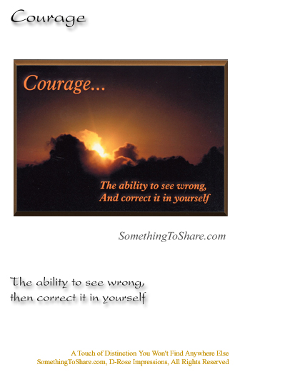 motivational plaque courage