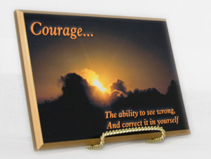 Motivational Plaque Courage