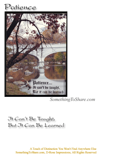 inspirationall plaque patience